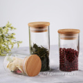 Mini bocal en verre de rangement pour cuisine avec couvercles